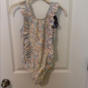 Nautica Multicolor Ruffle Swimsuit